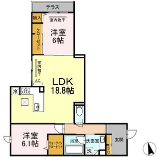 T-5FLAT【1階】の間取り