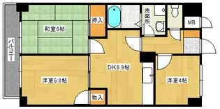 リバティーマンションの間取り