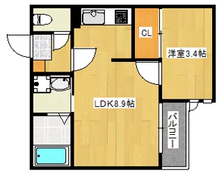 GrandticOrange2【1階】の間取り