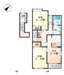 セラヴィJ【2階】の間取り