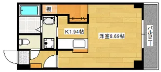 コーポ西翠【3階】の間取り