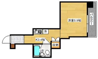 CALM東観音【6階】の間取り