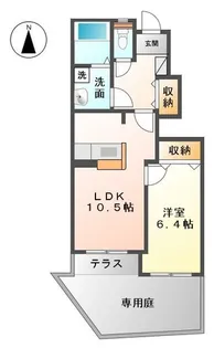 メイプル壱番館【1階】の間取り