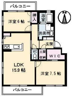 メイプルヒルズ【2階】の間取り