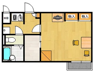 レオパレス高須【204号室】の間取り