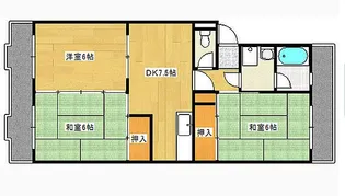 第1中西マンションの間取り