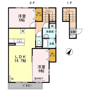 クレールコートの間取り