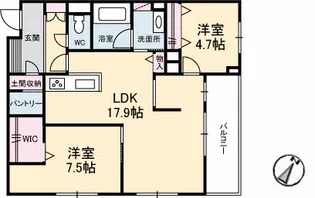 ジャルダンヴェールの間取り