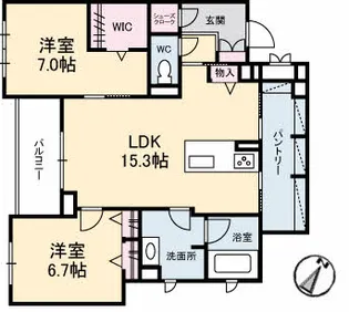 ジャルダンヴェールの間取り