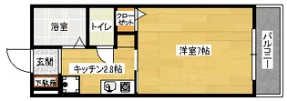 ベージュ緑井【3階】の間取り
