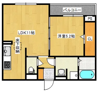 ティアレ【1階】の間取り