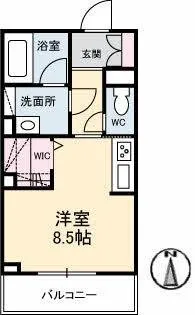 シャーメゾンステージ宇品東【2階】の間取り