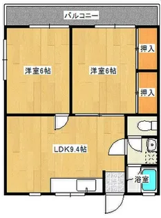 カーメラ冨田【2階】の間取り