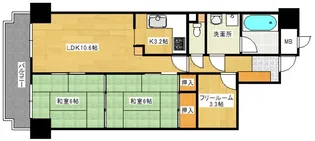 己斐本町コープマンション【2階】の間取り