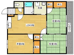 ハイツ谷中B棟【2階】の間取り
