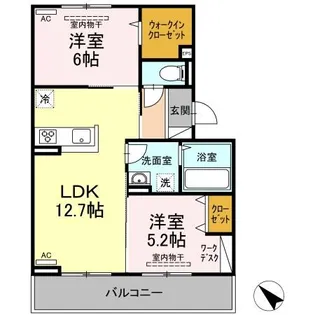グランド城泉【2階】の間取り