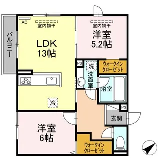 ワイズ古市【2階】の間取り