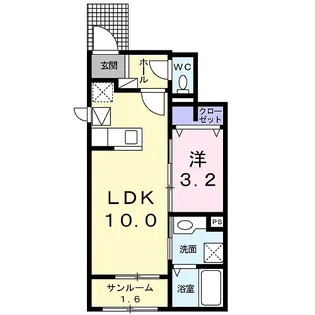 ミネット翠【1階】の間取り