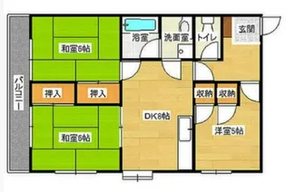 サンパレス温品【2階】の間取り