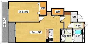ヴェルモンド【1階】の間取り