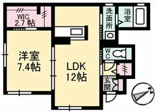 プロヌーブ西本浦A棟の間取り