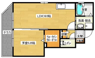 ボナール緑井【1階】の間取り