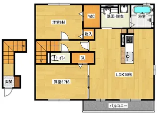 セジュール川手【2階】の間取り