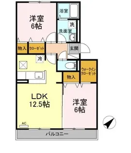 アムール祇園【1階】の間取り