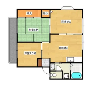 グリーンバレー田方A棟【2階】の間取り