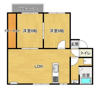 エレガンス西尾の間取り