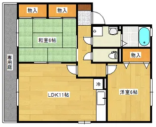 セジュール雅21B棟【1階】の間取り