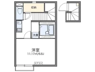 レオネクストグレイス戸坂【201号室】の間取り