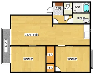 瀬野ハイライフタウンC棟の間取り