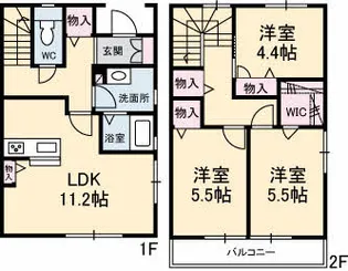 アバンティ清水A棟の間取り