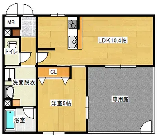 プランドール中筋【1階】の間取り