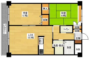 ミニヨンフルールAWAの間取り