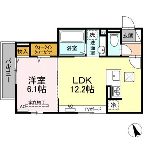 フェリーチェ舟入【1階】の間取り