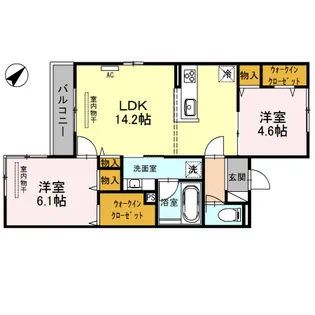 リベラ【2階】の間取り