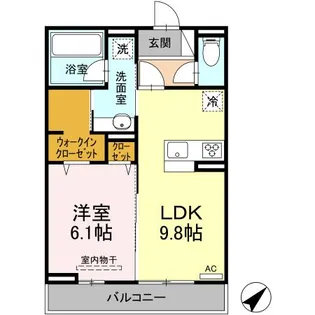 ルミナス庚午【2階】の間取り