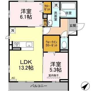 ルミナス庚午の間取り