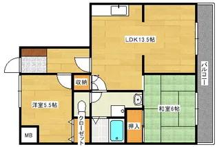 西本ビル【2階】の間取り