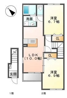 サンガーデン2【2階】の間取り