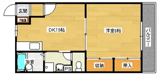 グリーンハイツ比治山【3階】の間取り