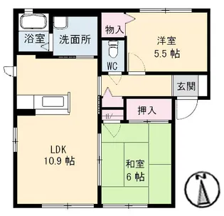 パストラルコート【1階】の間取り