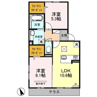 ハイムこがねの間取り