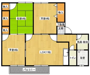 グリーンパレス大町B棟の間取り