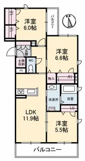 L´ECRIN翠の間取り