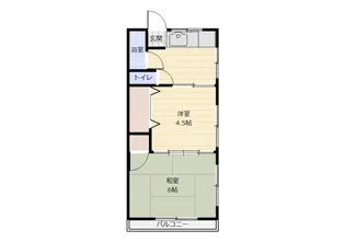 三浦荘【A102号室】の間取り