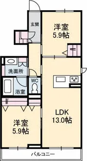 ラコリーナA棟【1階】の間取り
