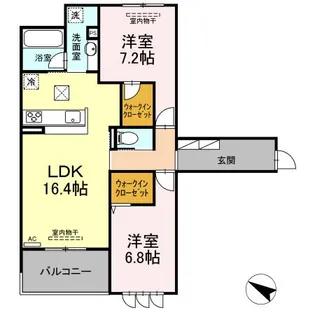 BRIGHTEST船越【1階】の間取り